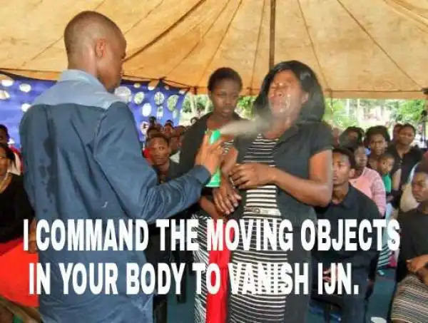 OMG!! This Pastor In South Africa Uses Insecticide Spray To ‘Heal’ Church Members (See Photos)